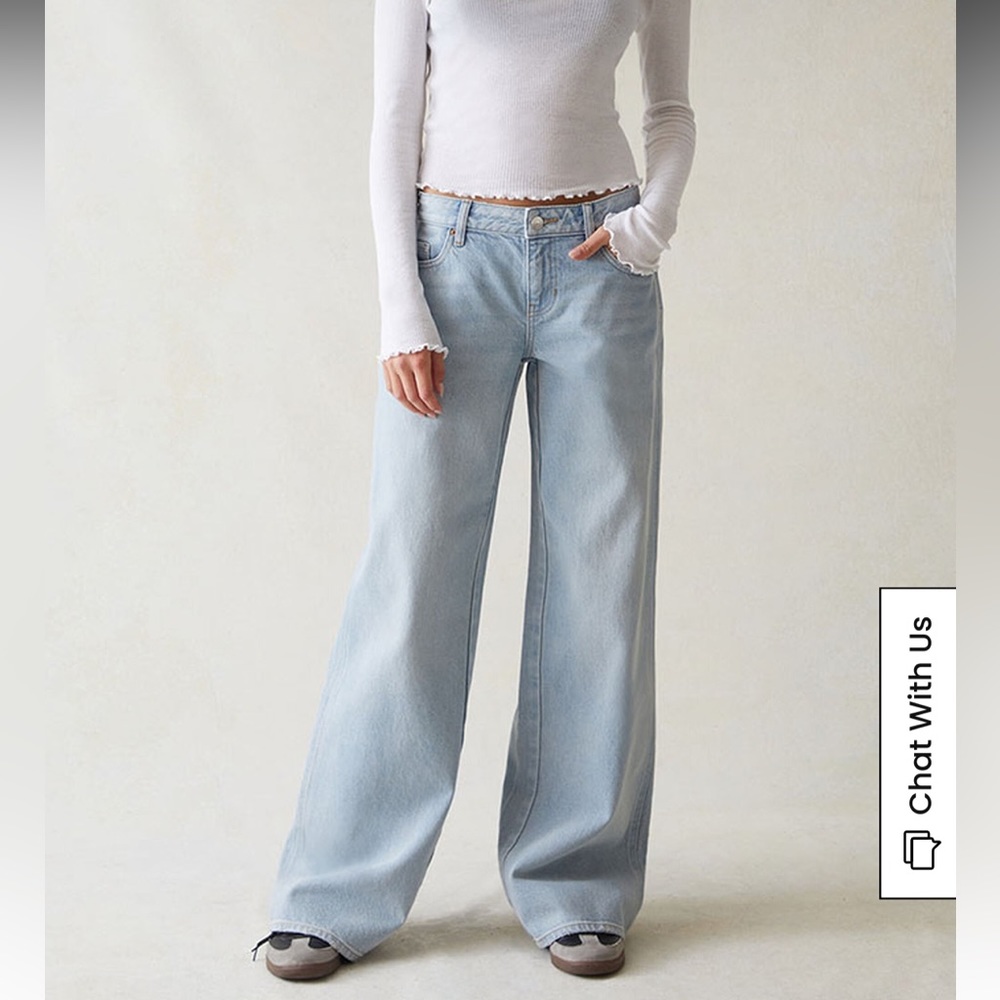 PacSun eco light índigo low rise baggy jeans